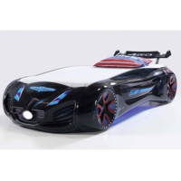 Ліжко машинка Tesla Star чорна пластикова